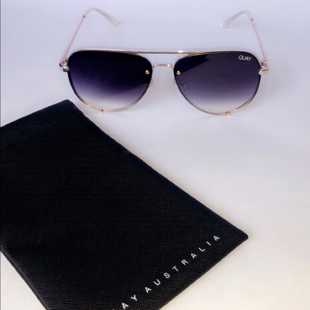 Quay High Key Rimless Mini Sunglasses